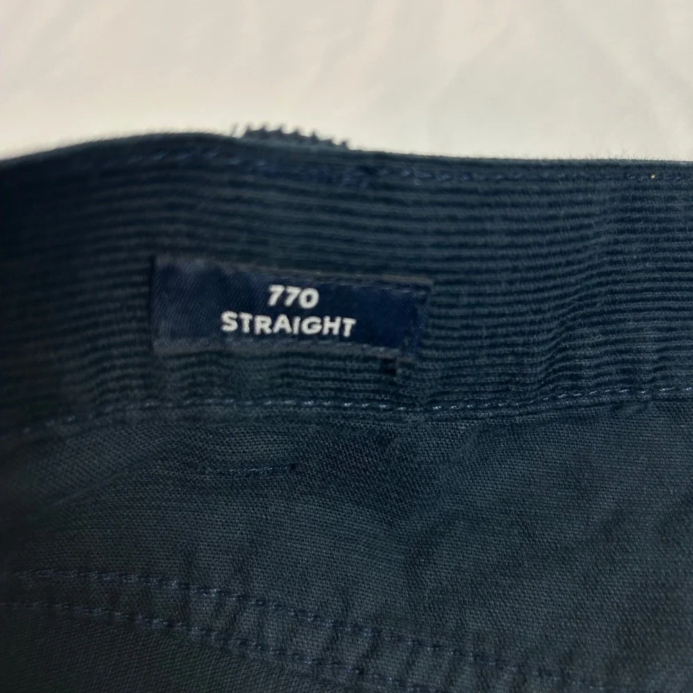 J.Crew 770‎ Straight Fit Blue Corduroy Pants Mens W38 L32 Jeans Casual $168